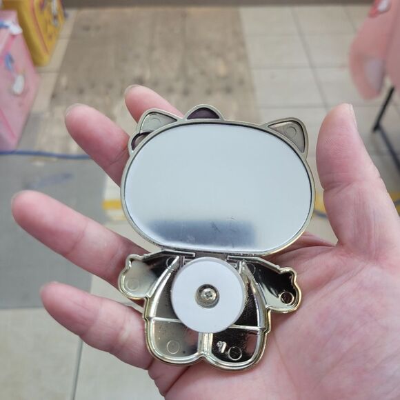 Brand New Sanrio Hello Kitty Gold & Purple Cell Phone Case Mirror & Stand - Picture 5 of 7